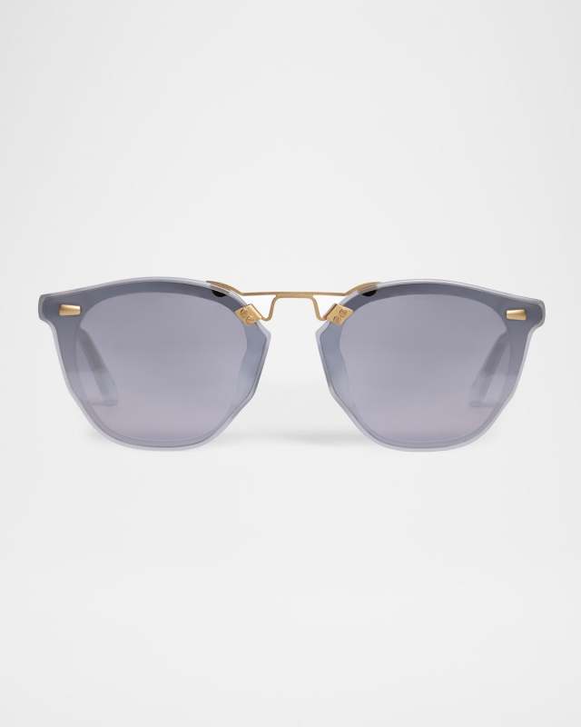 Beau Acetate & Stainless Steel Round Sunglasses